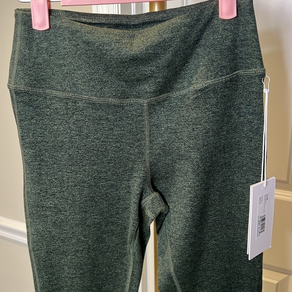 NWT Calme Johnny Was Ease Space Dye High Waisted Leggings Heathered green - Picture 4 of 13